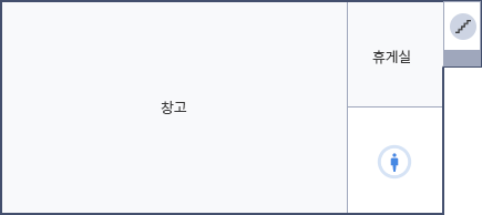 오부면 별관1층 안내도 - 왼쪽부터 소회의실, 면장실, 화장실 및 계단이 있습니다.