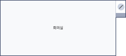 오부면 별관2층 안내도 - 왼쪽부터 소회의실, 면장실, 화장실 및 계단이 있습니다.